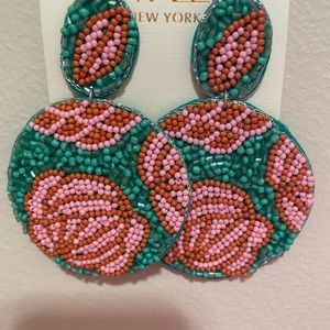 🌟JUST IN!💥 A Rose For You Mint and Pink Beaded Earrings